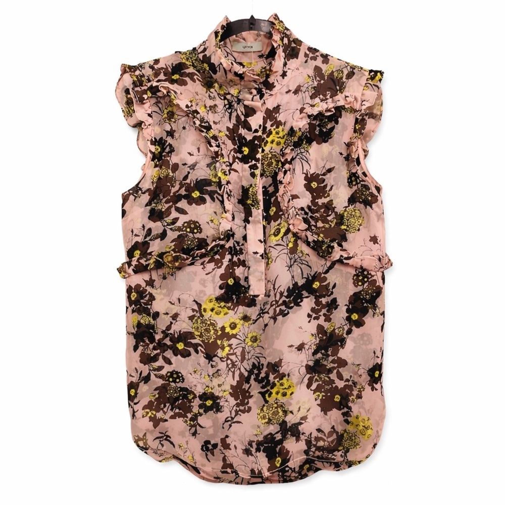 ERDEM Pink Floral Blouse Size 2 LIKE NEW RETAIL $389